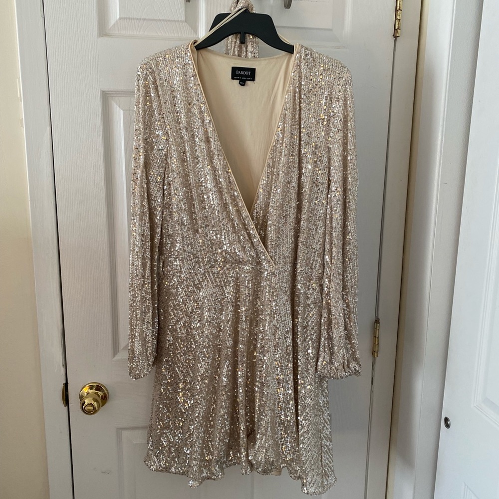 Champagne Sequined Gown